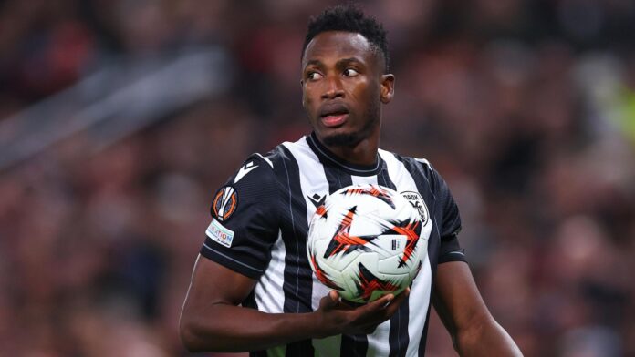 Baba Rahman in action for his club, PAOK Thesaloniki