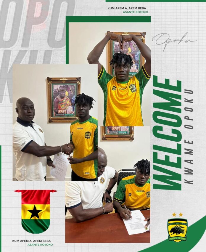 Asante Kotoko confirms the signing of Kwame Opoku